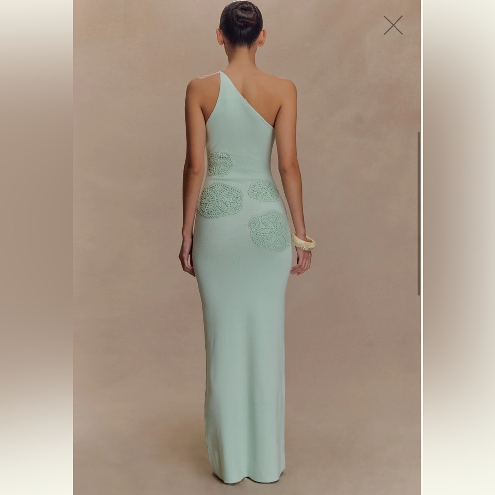 Meshki Mint Crochet-Appliqué Maxi Dress - Picture 2 of 5